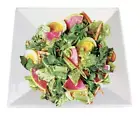 Hard Melamine Square Plate 8.5"~12" Salad Bar Side Serving Dish Cafeteria White
