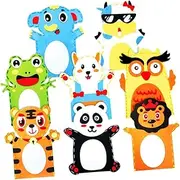Creative DIY Kit for Boys and Girls 8pcs Animal Hand Puppet Materials Fabric Weaving Kit for Early Learning
