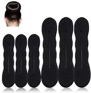 6 Pcs Bun Maker - Foam Sponge Donuts, Magic Twister Easy Snap-and-Roll Tool, Hair Accessories for Women