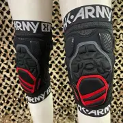 NEW HK Army Crash CTX Paintball Knee Pads - Black/Red - Large