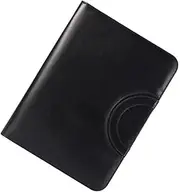 KALLORY Portable Business Portfolio A4 Size Pu Leather Zipper Closure Calculator Pen Slots Pockets