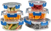 Glass Storage Containers w/ Lids, Leak Proof, Dishwasher Safe, For Meal Prep