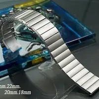 在飛比找PChome24h購物優惠-全新 不鏽鋼一體式實心摺疊扣-快拆式金屬錶帶 ( 24mm.