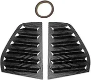 Car Rear Window Shutter Accessories 2pcs Cover Trim Window Louver Side Vent Trim Compatible for VW Golf 5 MK5 2003-2010(Carbon Look)