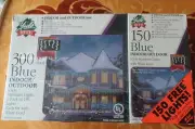450 Blue Indoor/Outdoor Icicle Miniature Christmas Holiday Lights