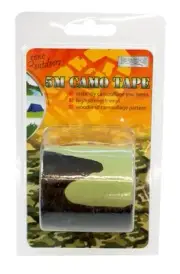 Boyz Toys RY694 Camo Army DPM Style Barrier Decoration Tape Reel 5m Green Black