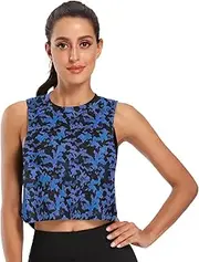 [ODAWA] Blue Bat Swarm Womens Crop Top Workout Tops Loose Fit Tops Sizes S-2XL