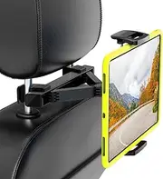 Tryone Tablet Holder for Car - Headrest Mount Stand for Baby Kids in Back Seat as Trip Essentials Compatible with iPad iPhone Pro Max Mini/Galaxy Tab/Fire HD/Switch or Other 4.7"-12.9" Devices