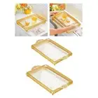 Serving Tray with Handle Dish Dinner Home Living Room Breakfast Vanity Tray