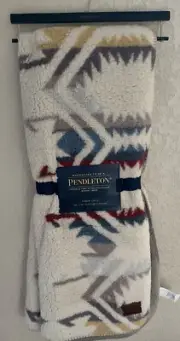 Pendleton Woolen Mills Sherpa Aztec Fleece Throw 50”x70” Multicolor Blanket NEW
