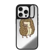 iPhone 16 Pro Mirror Ring Stand Case MagSafe Compatible Hedgehog hugs