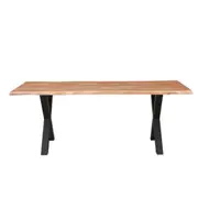 Acacia Live Edge Solid Timber Dining Table 180cm