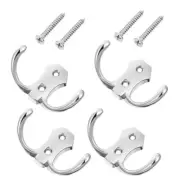 4 Pcs Coat Hooks Coat Hanging Accessory Zinc Alloy Door Hook Metal Coat Hangers