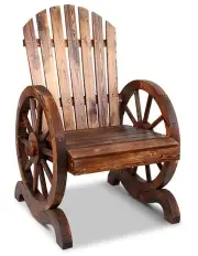 [Gardeon] Wagon Wheels Single Rocking Chair