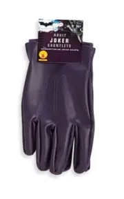 LICENSED THE JOKER ADULT GLOVES DARK KNIGHT HALLOWEEN COSTUME ACCESSORY