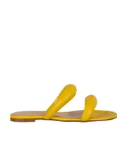 Gianvito Rossi Double Strap Slip-On Sandals 36 Yellow
