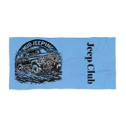 Beach Towel - Jeep Club Blue Large Towel