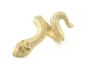 Snake Ring Wrap Animal Adjustable Raw Brass 6.5-8.5 US size 4004