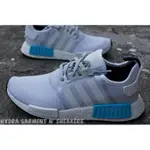 【HYDRA】ADIDAS NMD R1 BOOST 白灰 水藍 反光鞋帶 慢跑 網面 透氣 S80207 S31511