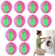 Laundry Dryer Balls,Laundry Pet Hair Dryer Ball Lint Remover - 12x Portable Washer Lint Extractors Catcher for Home, Apartment, School