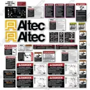 Fits Altec AT235P Decal Kit With Safety Stickers - Bucket Truck 3M Vinyl