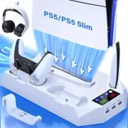 PS5/PS5 Slim Dual Controller Charger Station Cooling Fan Stand For Playstation 5
