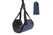 Airplane Footrest Made with Premium Memory Foam Travel Foot Hammock-Blue