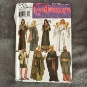 Simplicity 4795 Costume Sewing Pattern Sz XS-XL Christmas Nativity Cosplay