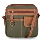 MultiSac North South Mini Zip Around Crossbody Bag, Caper/Pecan