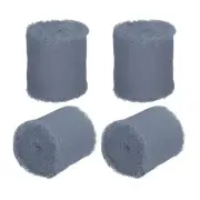 4 Rolls 1.5 In x 5 Yd Handmade Fringe Silk Chiffon Ribbon, Steel Blue