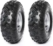 YC Yier 2 Pack 19x7.00-8 19x7-8 Tubeless Tire w/ 8" inch Wheel Rim 4 Bolt Pattern for ATV UTV Quad Buggy Go Kart Lawn Mower 4 Wheelers Mini Bike Golf Cart Lawn Mower (2pcs)