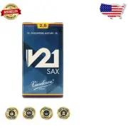V21 Reed Box of 10 for Alto Saxophone - Strength 2.5, Unique Conical Shape