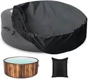 UCARE Hot Tub Cover Waterproof Outdoor Portable Round Inflatable Hot Spa Cover Protector Bathtub Pool Garden Furniture Dust Covers (89×37in/ 225×95cm)