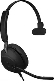 [Jabra] Evolve2 40 UC Wired Headphones, USB-C, Mono, Black – Telework Headset for Calls and Music, Enhanced All-Day Comfort, Passive Noise Cancelling Headphones, UC-Optimized with USB-C Connection