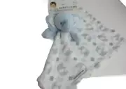 NWT Blankets & Beyond Blue Grey And White Elephant Plush Security Baby Nunu (1)