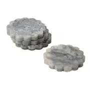 4pc Pilbeam Living Estila Drink Coasters/Protectors Set Home Decor Black/White