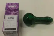 GRAV LAB CLASSIC SPOON BOROSILICATE GLASS HAND PIPE 4" - LAKE GREEN