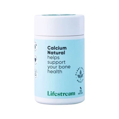 New LifeStream Calcium Natural 120 Capsules Support Bone Health Life Stream