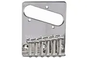 Eagle Bridge Tailpiece Tele Style Chrome with 6 Round Barrel Saddles