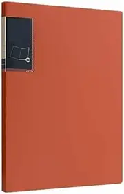File Folder A4 Folder with Transparent Inserts 30 Page Data Book Multi-Layer Contract Document Organizer File Expanding(Orange)