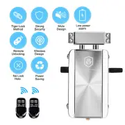 Home Door Lock Kit Remote Control Keyless Entry Electronic Lock Anti-theft L6G4