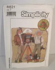 Simplicity 8821 Safari Adventure Club Explorer Costume Pattern Child 7 Uncut