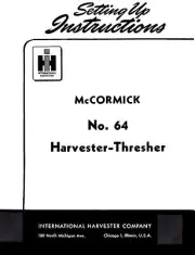 International McCormick No. 64 Harvester Thresher Setting-up Operators Manual IH