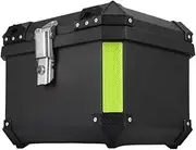 45L Motorcycle Helmet Box Plastics Universal Rear Trunk Luggage Case Waterproof & Shock Absorption ​with 2 Keys(45L Matte Black)
