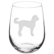 Labradoodle Dog Stemmed / Stemless Wine Glass