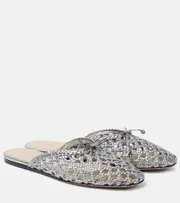 [Le Monde Beryl] Le Monde Béryl Regency woven leather mules AU 9 silver