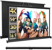 Portable Mobile Projector Screen Pull Down, 16:9 Projector Screen Retrac