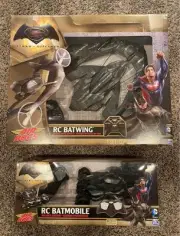 Air Hogs RC Batwing And Batmobile NEW In Box Remote Controlled Batman Superman