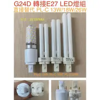 在飛比找蝦皮購物優惠-【金光閃閃】G24 轉E27 轉接燈座 PL-C 13W 1