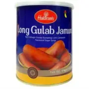 Haldiram Long Gulab Jamun - 1 kg Tin